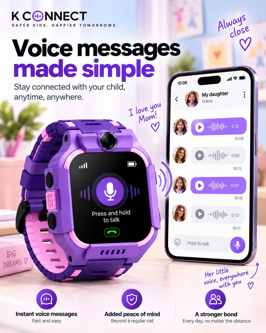 Child using K-CONNECT to call